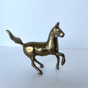 Vintage brass horse